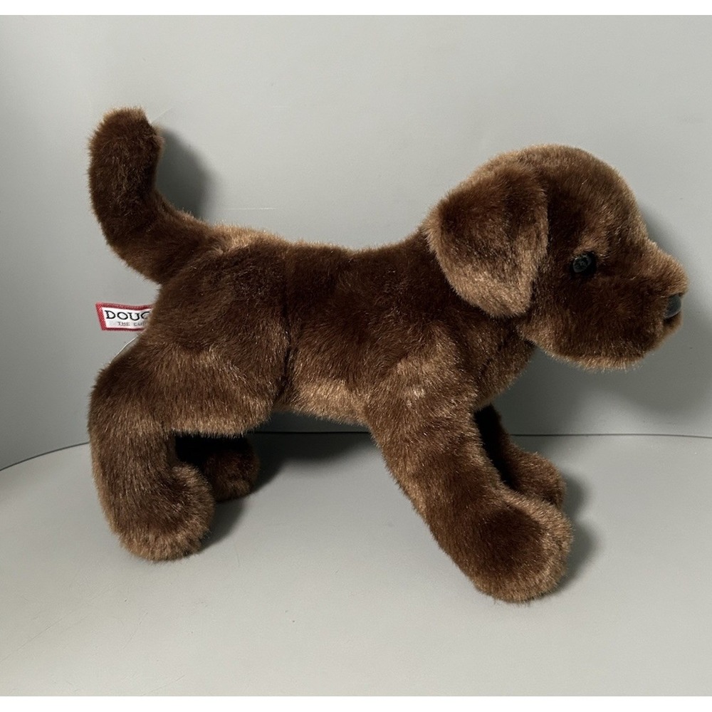 Douglas Cuddle Toys "Bean" Chocolate Lab Puppy Dog Plush Stuffed Animal #1888